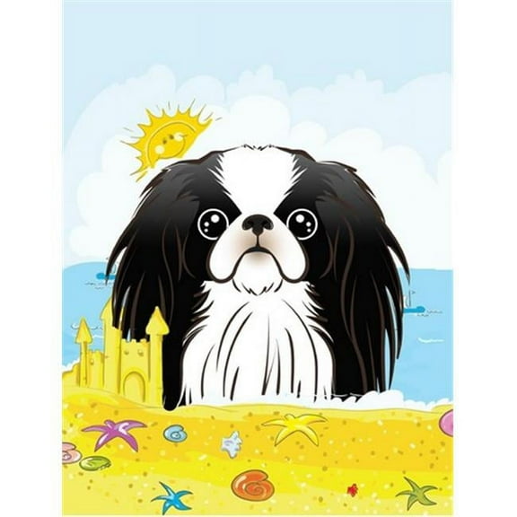Caroline's Treasures BB2098GF Japanese Chin Summer Beach Flag Garden Size , Small, multicolor