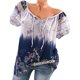 thumbnail image 1 of Guardurnaity Blusa Manga Corta Camisa Estampada Blusa Cuello V Mujer Top Verano Prendas para la parte del cuerpo Gris XL, 1 of 6