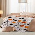thumbnail image 3 of Halloween Blanket Cozy Pumpkin Design Soft Flannel Throw Polyester Warm Comfortable Machine Washable for Couch Bed Outdoor Parties, 3 of 4