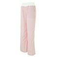 thumbnail image 6 of Duqingm Womens Pants Trendy Striped Pants for Women High Waisted Wide Leg Cotton Linen Trendy Beach Pull on Elastic Waist Casual Flowy Pants Pink,M, 6 of 7