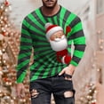 thumbnail image 1 of Blusas y camisas de manga larga con cuello redondo para hombre, estilo casual, cuello redondo, manga larga, camiseta estampada de Halloween, blusa de poliéster para hombre., 1 of 5