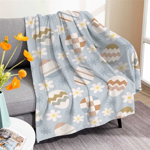 Fiudx Manta de Pascua, Manta de Franela con Impresión Digital, Manta Multifuncional para La Siesta, Regalo Navideño, Ideal para Todas Las Estaciones, Ideal para Viajes En Casa.