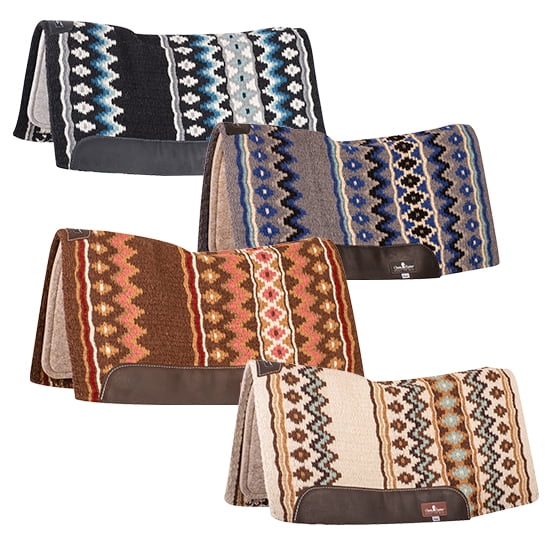 Classic Equine ESP Contoured Wool 32x32 3/4in Pad Cream/Coffee 32X34