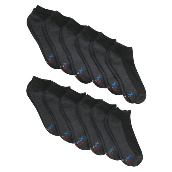 Hanes Men's X-Temp Cushioned with Arch & Vent Low Cut Socks, 12 Pack
