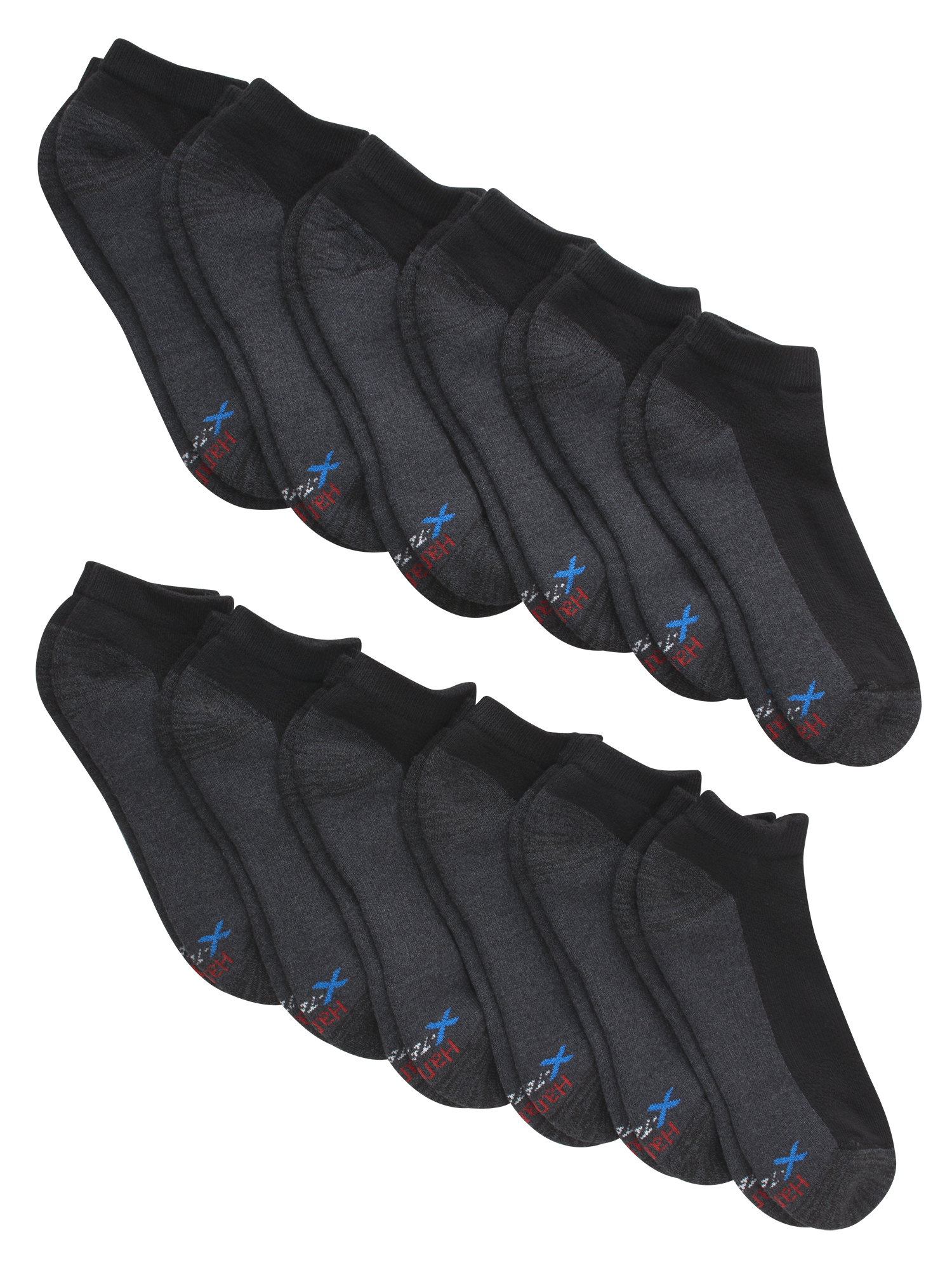 Hanes Men's X-Temp Cushioned Low-Cut Socks, 12-Pack, Big & Tall photo 1