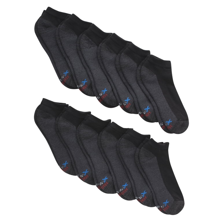 Hanes Men's X-Temp Low Cut Socks 12-Pack, Cushioned Arch photo 1