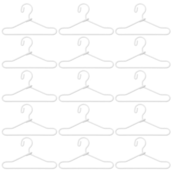 20pcs Mini Hangers Miniature Hanger Doll Clothes Hanger Miniature Metal Hanger Mini House Decor
