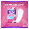 thumbnail image 3 of Always Thin Daily Liners Regular Unscented Wrapped, 60 Count, 3 of 10