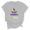 thumbnail image 6 of Craaazy Short Sleeve Sweatshirts for Women Loose Fit Mardi Gras Shirts Gifts, 6 of 6