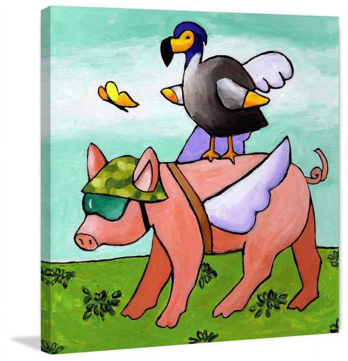 "Uh Oh No Go Dodo" Painting Print on Wrapped Canvas
