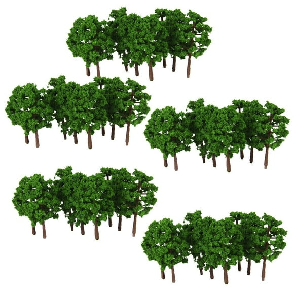 5x20 piezas de árboles modelo a N escala diseño de paisaje ferroviario de tren 1: 150 3,15 pulgadas Zulema Árboles modelo en miniatura