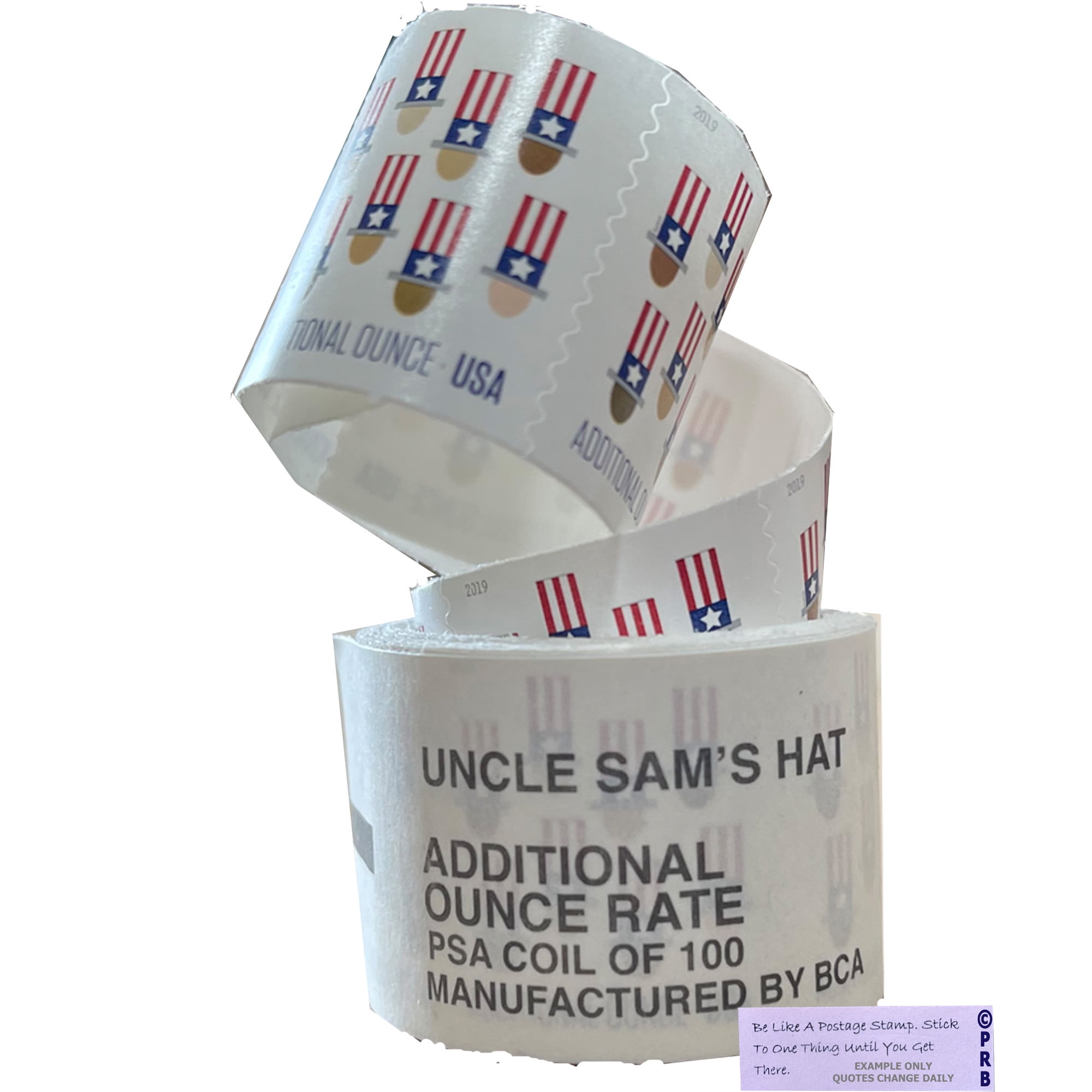 Uncle Sam’s Hat USPS ADDITIONAL Ounce Rate Postage Stamp 1 Roll/Coil of