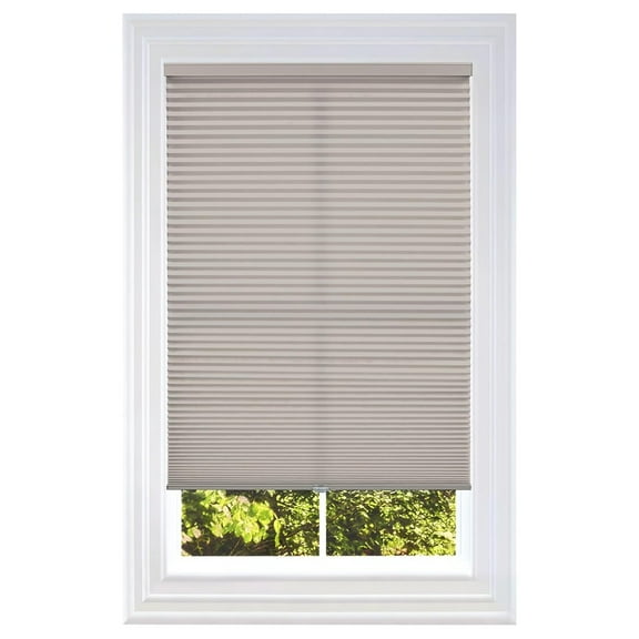 Cellular Honeycomb Cordless Shade, 9/16" Single Cell, Light Filtering, Sticks & Stones, Size: 21.5" W x 72" H