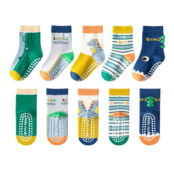Caqnni Socks Gifts for Boys Girls kids Cute Animal Fun Crew Fashion Funny Novelty Soft Cotton Socks 5 Pairs Indoor&Outdoor Wear for 1-16 Years 5 Pairs All Seasons,3-5 Years