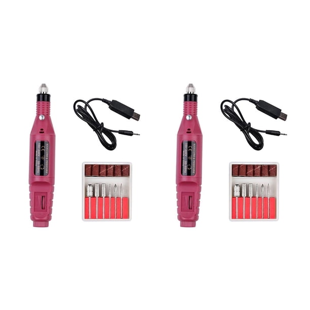Qarigey 1 Juego de taladro eléctrico para manicura, Kit de brocas para uñas, removedor de esmalte de Gel de pedicura profesional, herramienta Type5 NO5 Qarigey CBP095882