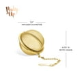 thumbnail image 3 of Pinky Up Small Tea Ball, Tea Infuser for Loose Tea, Tea Steeper, Gold, 3 of 6