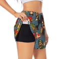 thumbnail image 3 of Lsque Mario Printed Women's Running Shorts with Liner Pockets,Elastic Quick Dry Workout Athletic Gym Yoga Shorts,Womens High Waist Shorts-Small, 3 of 9