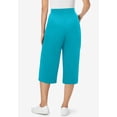 thumbnail image 3 of Woman Within Plus Size Elastic-Waist Pull-On Knit Pocket Capri Pants, 3 of 6
