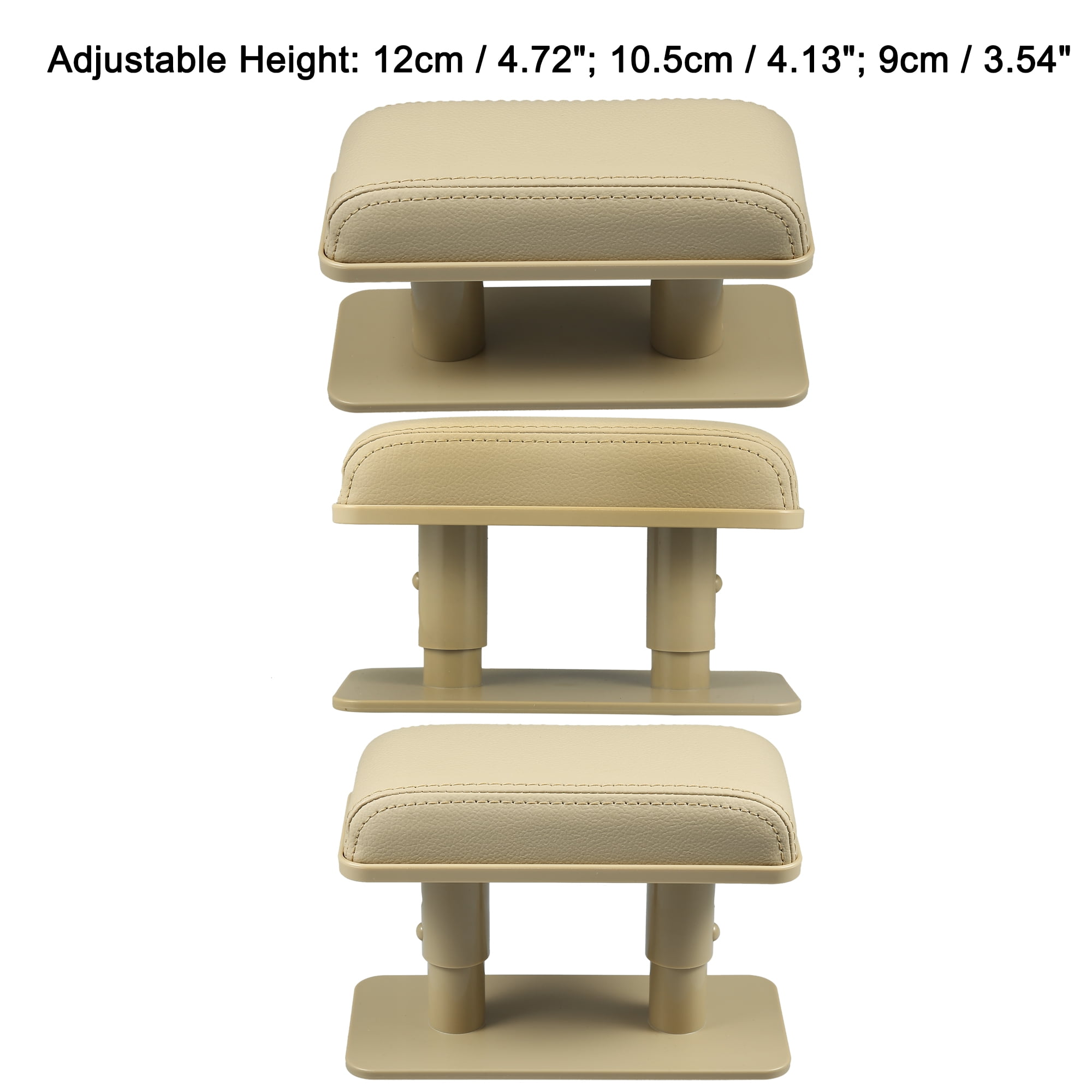 Unique Bargains Universal Car Armrest Adjustable Height Left Elbow Support Pad Beige