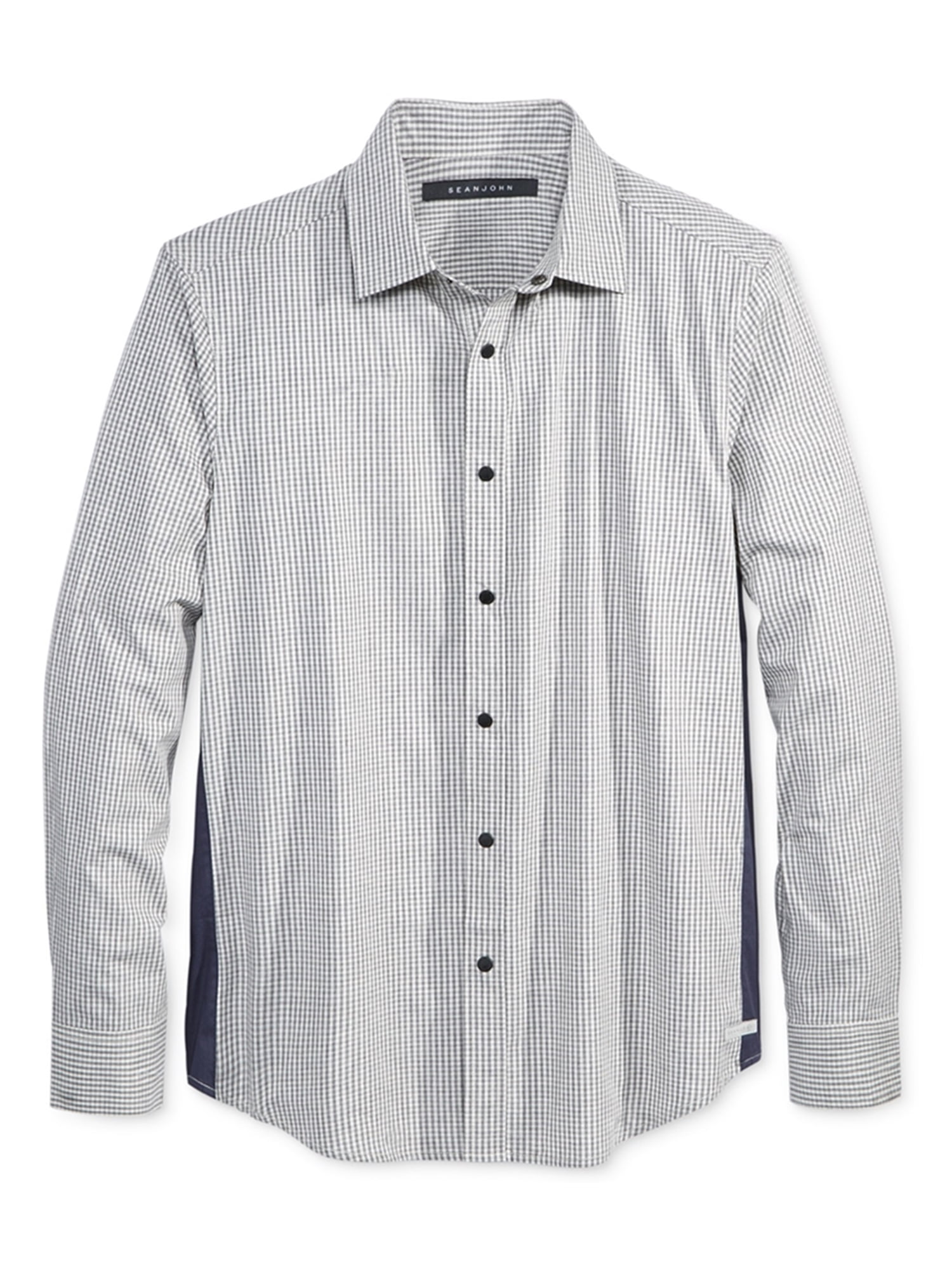 Sean John Mens Side Detail Button Up Shirt mediumgreyheather XL ...
