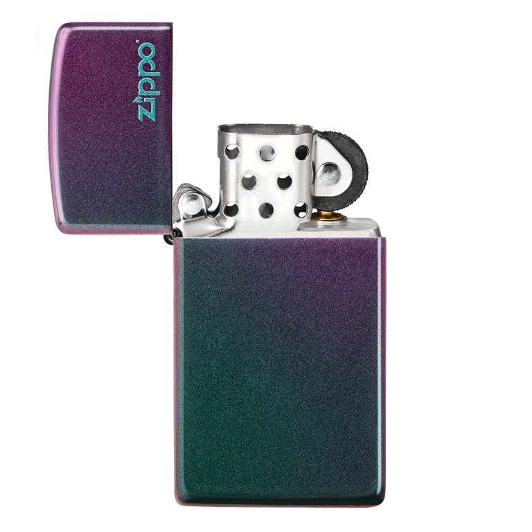 Zippo Sim Iridescent with Zippo Logo Pocket Lighter - Walmart.com