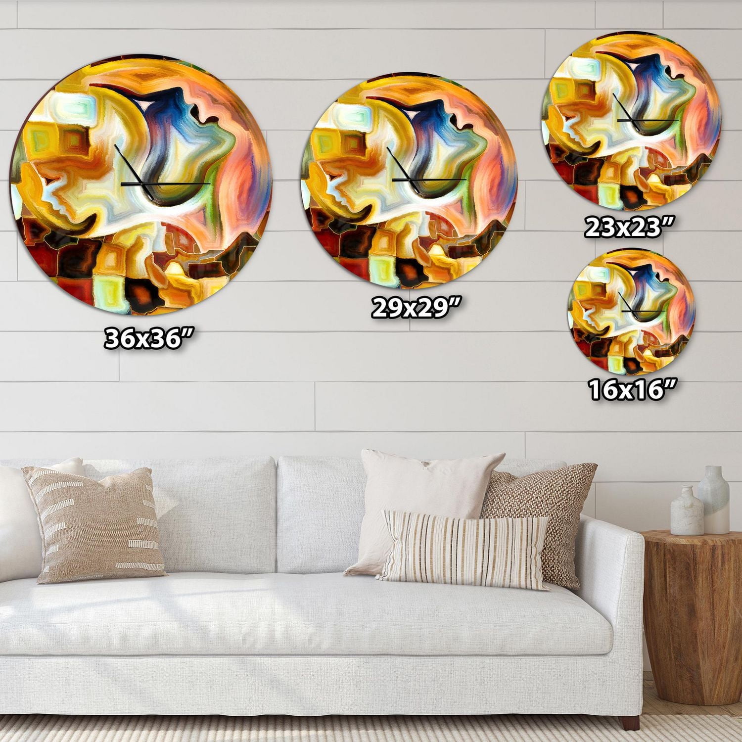 Designart Voie de la peinture intérieure horloge murale