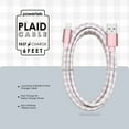 thumbnail image 4 of Liquipel Powertek Pastel Plaid USB-A to Lightning - Pink, 4 of 7
