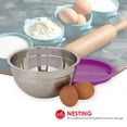 thumbnail image 3 of Home Basics 6-Piece Stainless Steel Nesting Mixing Bowls with Lids, 3 of 7