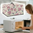 thumbnail image 3 of FOR U DESIGNS Cherry Blossom Hummingbird Print Microwave Oven Dust Cover Uv Protection Microwave Dust Covers Cloth Foldable Lid for Air Fryer Toaster Oven with Top Handle-L, 3 of 8