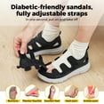 thumbnail image 3 of FitVille Men's Wide Summer Sandals Comfort Closed Toe Slipper Diabetic Sandals For Men With Arch Support, 3 of 6