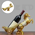 thumbnail image 4 of Resina Caballo Estante Estante Almacenaje Estatuillas Animal Moderno Soporte Para Botella De Vino Oro Sunnimix Rack de soporte de botella de vino, 4 of 7