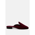 thumbnail image 2 of BATISTE Burgundy Velvet Handcrafted Mules, 2 of 7