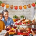 thumbnail image 6 of Guozer Thanksgiving Banner with Maple Pumpkin Turkey Sunflower Thanksgiving Centerpieces for Dinner Table Fall Decorations for Home, 6 of 6