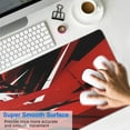 thumbnail image 4 of Black Red Large Gaming Mouse Pad (31.5x11.8 inch) - Ideal Desk Pad with Non-Slip Base and Stitched Edges for Enhanced Gaming Precision and Control, 4 of 7
