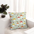 thumbnail image 6 of Yiaed Mushroom Bee Print Pillow Covers Super Soft Decorative Square Throw Pillow Covers Case Cushion Covers for Sofa Couch Bedroom Car Decor（No pillow core）-12"x12", 6 of 7
