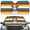 Colorful Flag Rabbit, variant on Xoenoiee Sunshade for Car Vintage Tribal Horse Print Windshield Sun Visor UV Ray Blocker Vehicle Interior Sun Shade Keep Cool with Suction Cup Universal Fits SUVs, Sedans, Trucks