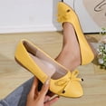 thumbnail image 4 of IEMIEMIEM Women's Bow Knot Ballet Flats 2026 Pointed Toe Casual Slip On Ballet Shoes Comfortable Soft Sole Dress Shoes for Work Office Wedding Walking Yellow 6.5 Wide, 4 of 6