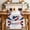 White, variant on Flag Day Table Runner 13x36 Inch Flag Pattern Modern Simple Red White Stripe Retro Cotton Linen Dining Table Runner Ideal for Dresser Kitchen Coffee Tables - Machine Washable