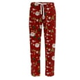 thumbnail image 5 of Hearthz Christmas Pj Pants Men Drawstring Elastic Waist Men Lounge Pants Funny Print Wide Leg Mens Pajamas Bottoms, 5 of 5