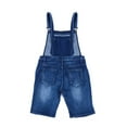thumbnail image 2 of Arvbitana Men Suspender Denim Pants Solid Color Destroyed Adjustable Straps Overalls Casual Slim Fit Shorts Jumpsuit with Pockets, 2 of 6