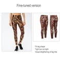 thumbnail image 3 of Leggings con estampado de cintura alta para mujer Pantalones de yoga con estampado de serpiente de cuerpo entero - Marrón, 3 of 6
