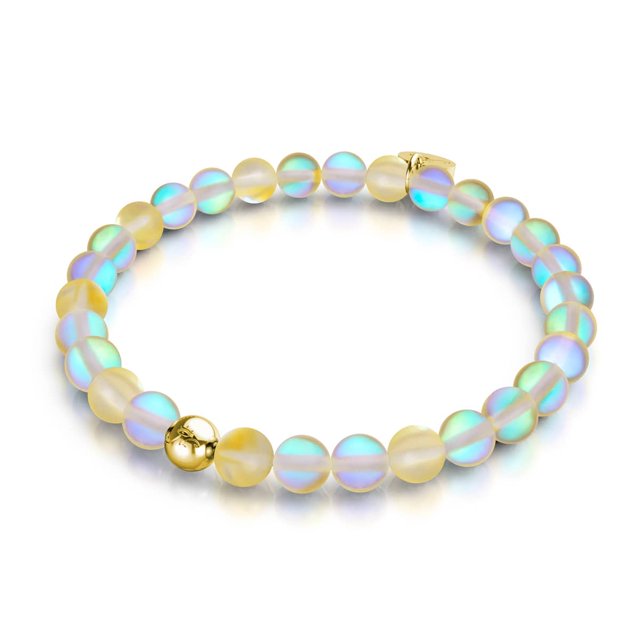 Canary | .925 Sterling Gold Vermeil | Mermaid Glass Bead Bracelet