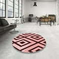 thumbnail image 4 of Ahgly Company Machine Washable Indoor Rectangle Transitional Pastel Pink Area Rugs, 3' x 5', 4 of 7