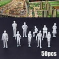 thumbnail image 3 of CHENGSI 1:50 Scale Unpainted White Model Figures Pack of 50 Architecture Miniatures for Sand Table Making Scene Decoration Outdoor Landscape DIY Projects, 3 of 7