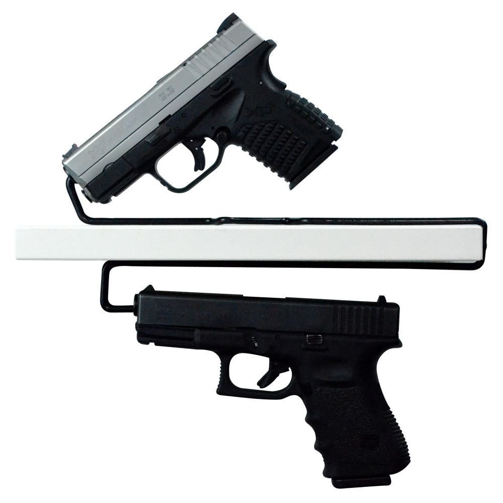 Universal Gun Over / Under Shelf Pistol Hangers, Set of 2
