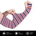 thumbnail image 3 of Haiem USA Colors Stripes UV Protection Cooling Arm Sleeves for Men and Women UPF 50 Sun Sleeve, 3 of 8