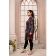thumbnail image 2 of Indian Pakistani Short Kurti Tunic Tops - Printed Khaddar Fabric for Women - Office & Casual Wear, Modern Design, M-3XL, 2 of 6