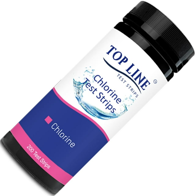 Tiras reactivas de cloro Top Line, 200 unidades, 0-500 ppm, para alimentos