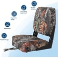 thumbnail image 2 of 2 Pack Low Back Folding Marine Seats, Fishing Boat Seat with Thickened Sponge Padding and Molded Plastic Frame, Captain Chairs for Fishing, Cruises, Sightseeing, Speedboat, 2 of 7
