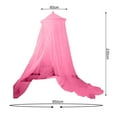 thumbnail image 6 of Deyuer Bed Canopy Fine Mesh Breathable See-through Easy Installation Hanging Net Canopy Solid Color Round Dome Princess Girls Bed Curtain Bedroom Decoration, 6 of 7